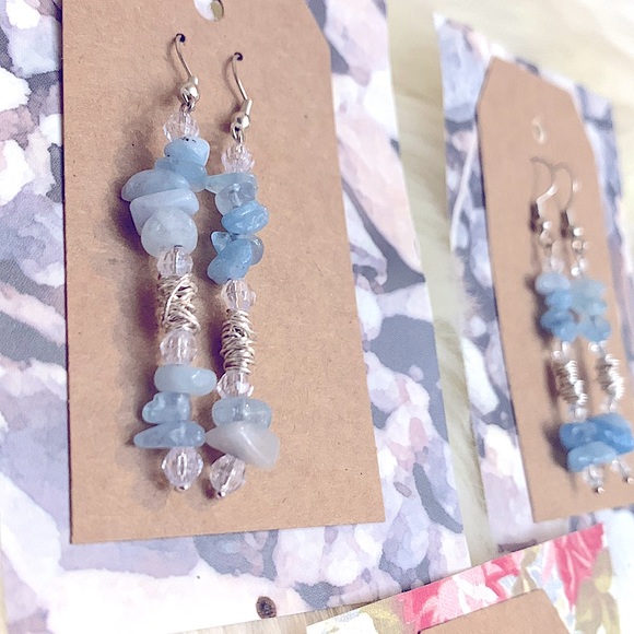 NaTuRaL hEaLiNg CrYsTaLs🆕bOheMiAN MoDeRn CrYsTaL EaRrInGS HaNdCrAfTeD - Picture 6 of 16